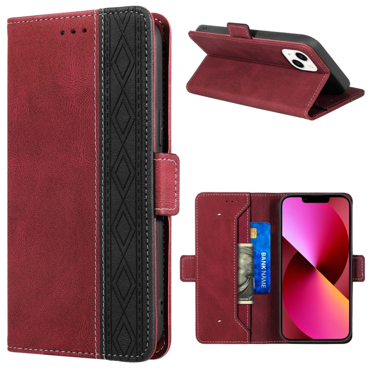 Stitching Magnetic RFID Leather Case, For iPhone 13 mini, For iPhone 13, For iPhone 13 Pro, For iPhone 13 Pro Max, For iPhone 12 mini, For iPhone 12 / 12 Pro