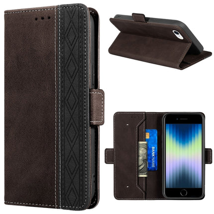 Stitching Magnetic RFID Leather Case, For iPhone XS Max, For iPhone SE 2022 / SE 2020 / 7 / 8, For iPhone 7 Plus / 8 Plus