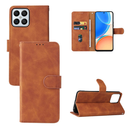 Skin Feel Magnetic Buckle Calf Texture PU Phone Case, For Honor X7, For Honor X8, For Motorola Moto G22