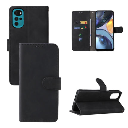 Skin Feel Magnetic Buckle Calf Texture PU Phone Case, For Honor X7, For Honor X8, For Motorola Moto G22