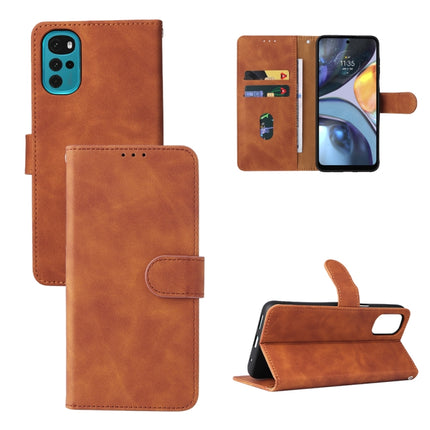 Skin Feel Magnetic Buckle Calf Texture PU Phone Case, For Honor X7, For Honor X8, For Motorola Moto G22
