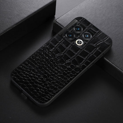 Crocodile Top Layer Cowhide Leather Phone Case, For OnePlus 10 Pro 5G, For OnePlus Nord CE 2 5G