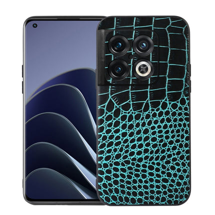 Crocodile Top Layer Cowhide Leather Phone Case, For OnePlus 10 Pro 5G, For OnePlus Nord CE 2 5G