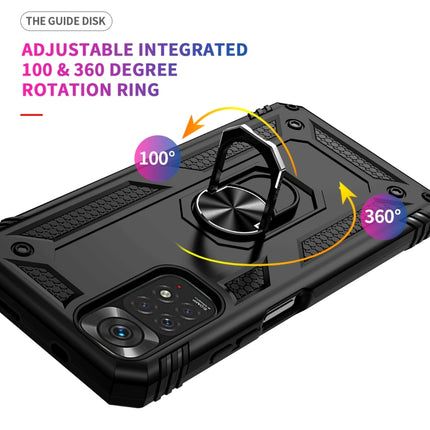 Shockproof TPU + PC Phone Case with 360 Degree Rotating Holder, For Xiaomi Redmi Note 11S