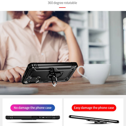 Shockproof TPU + PC Phone Case with 360 Degree Rotating Holder, For Xiaomi Redmi Note 11S
