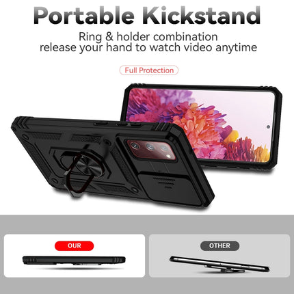 Sliding Camshield Holder Phone Case, For Samsung Galaxy S20 FE, For Samsung Galaxy S21 5G, For Samsung Galaxy S21 FE 5G