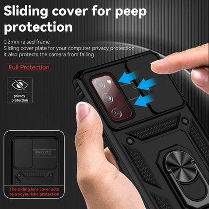 Sliding Camshield Holder Phone Case, For Samsung Galaxy S20 FE, For Samsung Galaxy S21 5G, For Samsung Galaxy S21 FE 5G