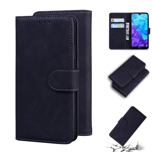 Skin Feel Pure Color Flip Leather Phone Case, For Huawei Y5 2019 / Honor 8S, For Huawei Y5p, For Huawei Y6p, For Huawei P smart 2019 / Honor 10 Lite
