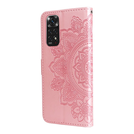 7-petal Flowers Embossing Pattern Horizontal Flip Leather Case, For Xiaomi Redmi Note 11 4G(Global), For Xiaomi Redmi Note 11 Pro 4G, For OPPO Realme 9i / A36 4G / A76 4G(Global), For OPPO Realme 9 Pro+