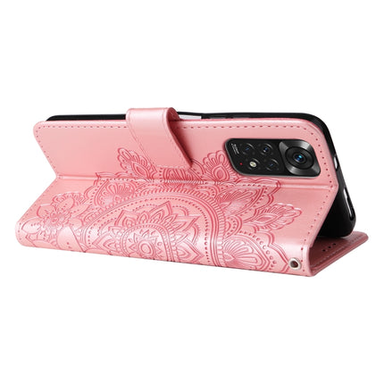 7-petal Flowers Embossing Pattern Horizontal Flip Leather Case, For Xiaomi Redmi Note 11 4G(Global), For Xiaomi Redmi Note 11 Pro 4G, For OPPO Realme 9i / A36 4G / A76 4G(Global), For OPPO Realme 9 Pro+