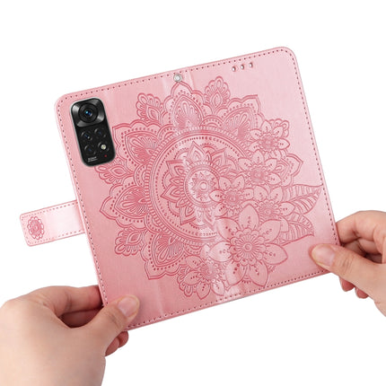 7-petal Flowers Embossing Pattern Horizontal Flip Leather Case, For Xiaomi Redmi Note 11 4G(Global), For Xiaomi Redmi Note 11 Pro 4G, For OPPO Realme 9i / A36 4G / A76 4G(Global), For OPPO Realme 9 Pro+