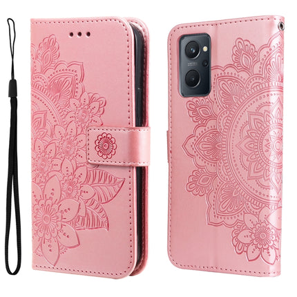 7-petal Flowers Embossing Pattern Horizontal Flip Leather Case, For Xiaomi Redmi Note 11 4G(Global), For Xiaomi Redmi Note 11 Pro 4G, For OPPO Realme 9i / A36 4G / A76 4G(Global), For OPPO Realme 9 Pro+