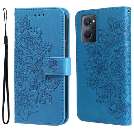 7-petal Flowers Embossing Pattern Horizontal Flip Leather Case, For Xiaomi Redmi Note 11 4G(Global), For Xiaomi Redmi Note 11 Pro 4G, For OPPO Realme 9i / A36 4G / A76 4G(Global), For OPPO Realme 9 Pro+