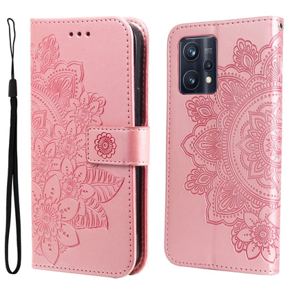 7-petal Flowers Embossing Pattern Horizontal Flip Leather Case, For Xiaomi Redmi Note 11 4G(Global), For Xiaomi Redmi Note 11 Pro 4G, For OPPO Realme 9i / A36 4G / A76 4G(Global), For OPPO Realme 9 Pro+