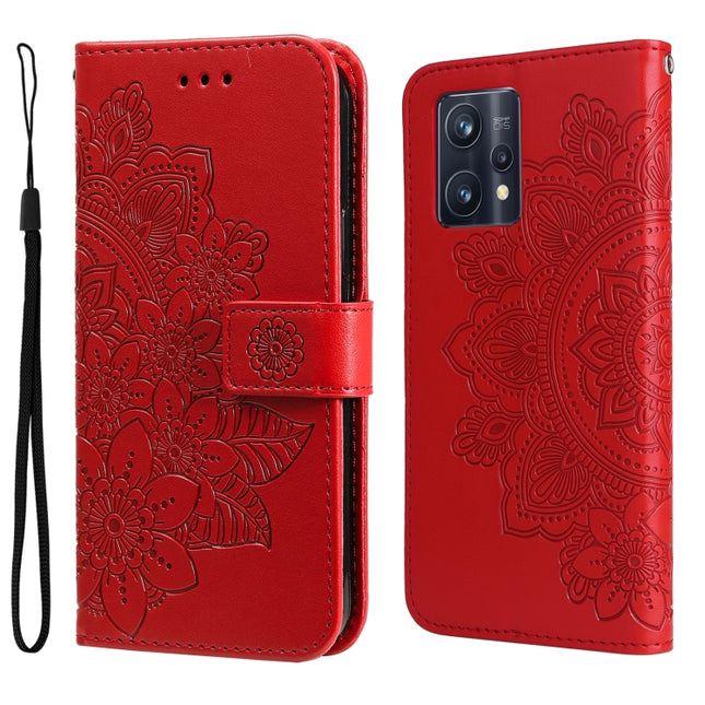 7-petal Flowers Embossing Pattern Horizontal Flip Leather Case, For Xiaomi Redmi Note 11 4G(Global), For Xiaomi Redmi Note 11 Pro 4G, For OPPO Realme 9i / A36 4G / A76 4G(Global), For OPPO Realme 9 Pro+
