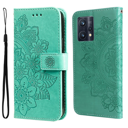 7-petal Flowers Embossing Pattern Horizontal Flip Leather Case, For Xiaomi Redmi Note 11 4G(Global), For Xiaomi Redmi Note 11 Pro 4G, For OPPO Realme 9i / A36 4G / A76 4G(Global), For OPPO Realme 9 Pro+