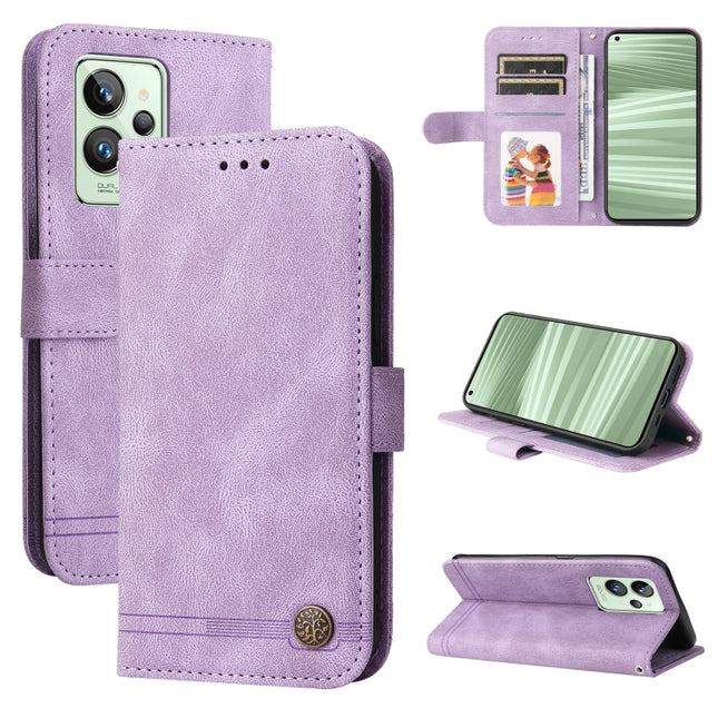 Skin Feel Life Tree Metal Button Horizontal Flip Leather Case, For Xiaomi Redmi Note 11 4G(Global), For Xiaomi Redmi Note 11 Pro 4G, For OPPO Realme 9i / A36 4G / A76 4G(Global), For OPPO Realme GT2 Pro