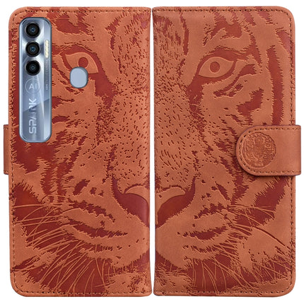 Tiger Embossing Pattern Horizontal Flip Leather Phone Case, For Tecno Pova Neo LE6, For Tecno Spark 7 Pro, For Tecno Spark 8 / 8T, For Tecno Spark 8P