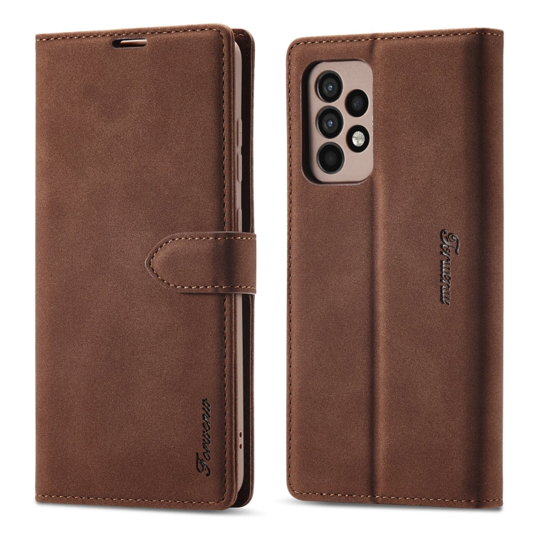 Forwenw F1 Series Matte Strong Magnetism Leather Phone Case, For Samsung Galaxy A13 5G, For Samsung Galaxy A52, For Samsung Galaxy A53 5G, For Samsung Galaxy S22 Ultra 5G, For Samsung Galaxy S22 5G, For Samsung Galaxy S21 FE 5G