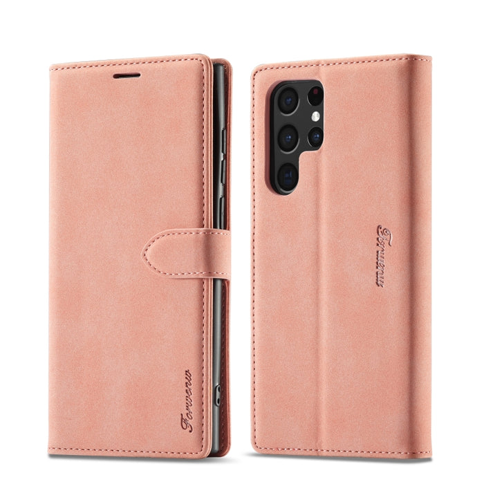 Forwenw F1 Series Matte Strong Magnetism Leather Phone Case, For Samsung Galaxy S22 Ultra 5G, For Samsung Galaxy S22 5G, For Samsung Galaxy S22+ 5G