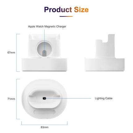 A001 3 In 1 Silicone Charging Holder for iPhone / iWatch / AirPods