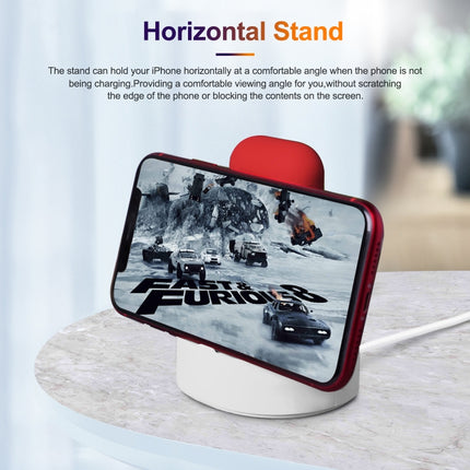 A001 3 In 1 Silicone Charging Holder for iPhone / iWatch / AirPods