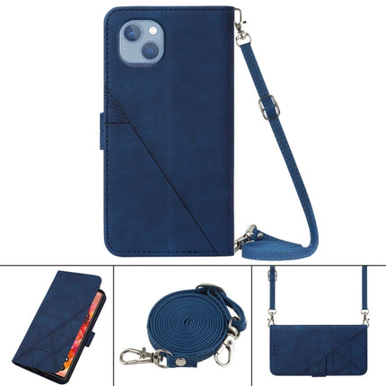 Crossbody 3D Embossed Flip Leather Phone Case, For iPhone 13 mini, For iPhone 13, For iPhone 13 Pro, For iPhone 13 Pro Max