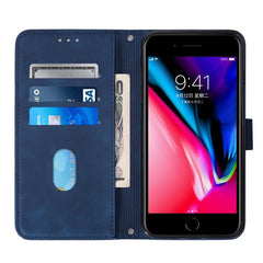 Crossbody 3D Embossed Flip Leather Phone Case, For iPhone 8 Plus / 7 Plus