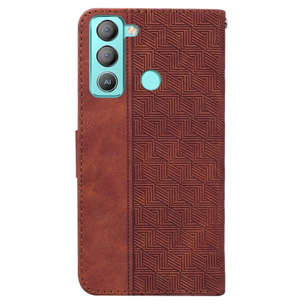 Geometric Embossed Leather Phone Case, For Tecno Pop 5 LTE BD4, For Tecno Pop 5P, For Tecno Pova 2, For Tecno Pova LD7