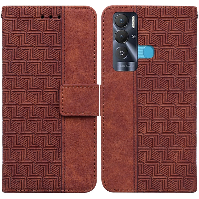 Geometric Embossed Leather Phone Case, For Tecno Pova Neo LE6, For Tecno Spark 7 Pro, For Tecno Spark 8 / 8T, For Tecno Spark 8P