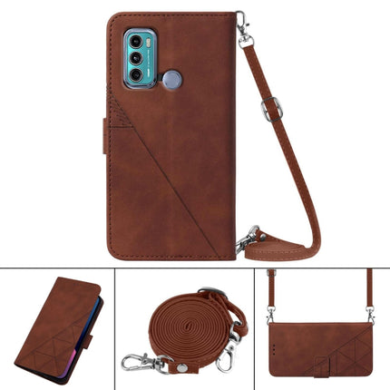 Crossbody 3D Embossed Flip Leather Phone Case, For Motorola Moto G40 / G60, For Motorola Moto G50, For Motorola Moto G50 5G, For Motorola Moto G51 5G