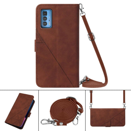 Crossbody 3D Embossed Flip Leather Phone Case, For Motorola Edge 20 Pro, For Motorola Edge S / G100, For Motorola Moto E7, For Motorola Moto E7 Power