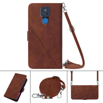Crossbody 3D Embossed Flip Leather Phone Case, For Motorola Moto G Play 2021, For Motorola Moto G Power 2021, For Motorola Moto G Stylus 2021, For Motorola One 5G Ace