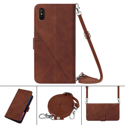 Crossbody 3D Embossed Flip Leather Phone Case, For Xiaomi Redmi 9A / 9i / 9AT, For Xiaomi Redmi 9C / 9C NFC / Poco C3, For Xiaomi Redmi Note 9 Pro/9 Pro Max/9S, For Xiaomi Redmi Note 9T
