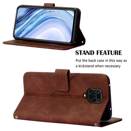 Crossbody 3D Embossed Flip Leather Phone Case, For Xiaomi Redmi Note 9 Pro/9 Pro Max/9S, For Xiaomi Redmi Note 9T, For Xiaomi Redmi Note 10 5G/10T 5G, For Xiaomi Redmi Note 10S / 10 4G