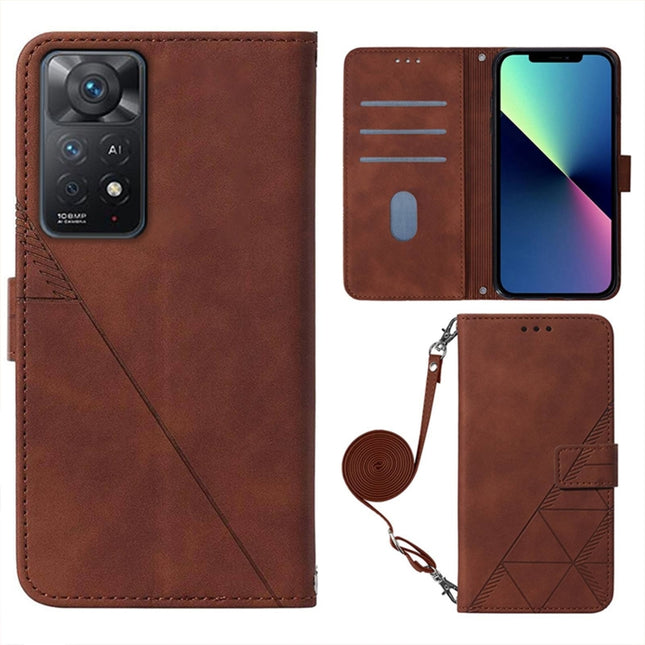 Crossbody 3D Embossed Flip Leather Phone Case, For Infinix Note 11 Pro, For Infinix Note 11i, For Infinix Note 11S, For Infinix Smart 6