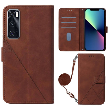 Crossbody 3D Embossed Flip Leather Phone Case, For vivo V20 SE, For vivo V20 / V21e 4G, For vivo V21e 5G, For vivo Y31s 5G India Version