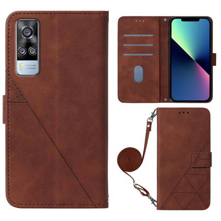 Crossbody 3D Embossed Flip Leather Phone Case, For vivo Y51 2020 / Y31 / Y51a, For vivo Y51s 5G / Y70s / iQOO U1, For vivo Y72 5G Vietnam Version, For vivo Y15s 2021 / Y15a