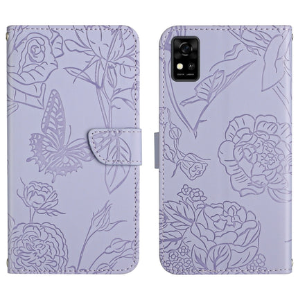 Skin Feel Butterfly Peony Embossed Leather Phone Case, For ZTE Axon 20 4G / 5G, For ZTE Axon 30 5G, For ZTE Blade A31, For ZTE Blade A51