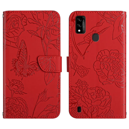 Skin Feel Butterfly Peony Embossed Leather Phone Case, For ZTE Axon 20 4G / 5G, For ZTE Axon 30 5G, For ZTE Blade A31, For ZTE Blade A51