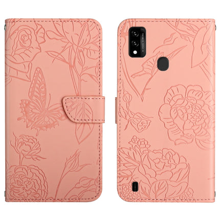 Skin Feel Butterfly Peony Embossed Leather Phone Case, For ZTE Axon 20 4G / 5G, For ZTE Axon 30 5G, For ZTE Blade A31, For ZTE Blade A51