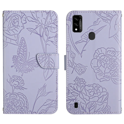 Skin Feel Butterfly Peony Embossed Leather Phone Case, For ZTE Axon 20 4G / 5G, For ZTE Axon 30 5G, For ZTE Blade A31, For ZTE Blade A51