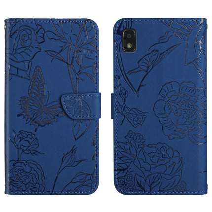 Skin Feel Butterfly Peony Embossed Leather Phone Case, For ZTE Blade A71, For ZTE Blade L210, For ZTE Blade V30, For ZTE Libero 5G