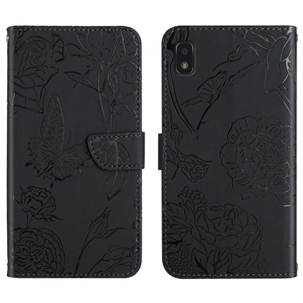 Skin Feel Butterfly Peony Embossed Leather Phone Case, For ZTE Blade A71, For ZTE Blade L210, For ZTE Blade V30, For ZTE Libero 5G
