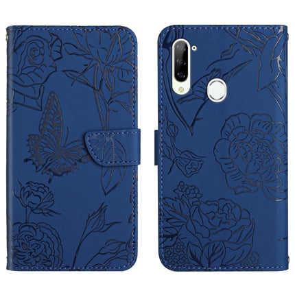 Skin Feel Butterfly Peony Embossed Leather Phone Case, For ZTE Blade A71, For ZTE Blade L210, For ZTE Blade V30, For ZTE Libero 5G
