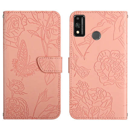 Skin Feel Butterfly Peony Embossed Leather Phone Case, For Honor 9X Lite, For Huawei nova 7 SE, For Huawei nova 8i, For Huawei P30