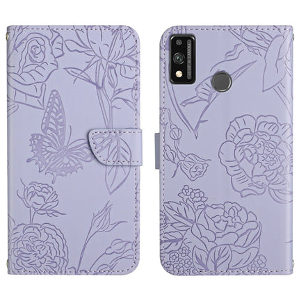 Skin Feel Butterfly Peony Embossed Leather Phone Case, For Honor 9X Lite, For Huawei nova 7 SE, For Huawei nova 8i, For Huawei P30