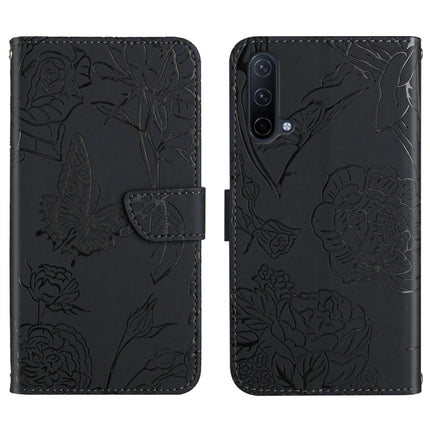 Skin Feel Butterfly Peony Embossed Leather Phone Case, For OnePlus 9R, For OnePlus Nord CE 5G, For OnePlus Nord N20 5G, For OnePlus Nord 2 5G