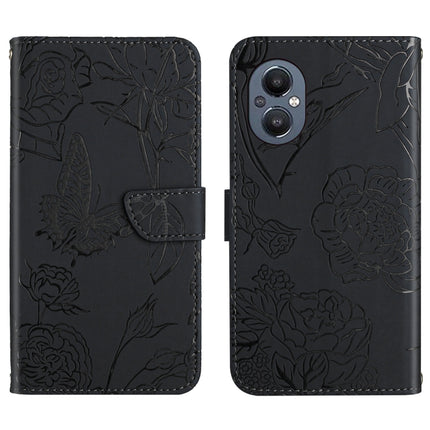 Skin Feel Butterfly Peony Embossed Leather Phone Case, For OnePlus 9R, For OnePlus Nord CE 5G, For OnePlus Nord N20 5G, For OnePlus Nord 2 5G