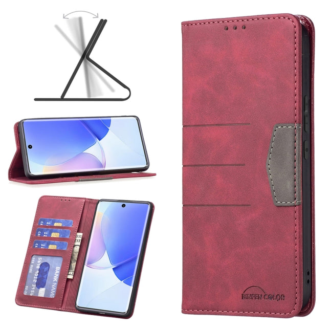 Magnetic Splicing Leather Phone Case, For Honor 50 / Huawei nova 9, For Honor 50 Lite / Huawei nova 8i, For Motorola Moto E40 / E30, For Motorola Moto G22, For Motorola Moto G200 5G / Edge S30 5G, For OPPO A96 5G